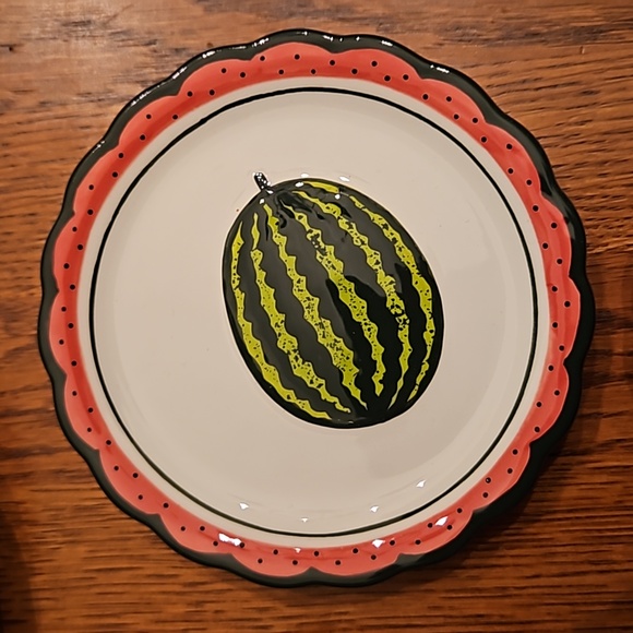 Small 4.5" Mini Plates Set "Watermellon" Dishwasher Safe Sushi Snack Tea Party - Picture 6 of 9